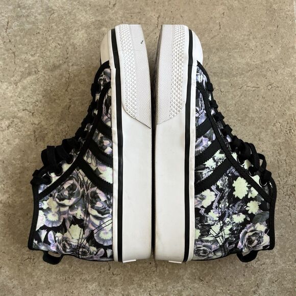 Adidas Nizza Platform Mid ID7260 Lilac Floral Women's Size 7.5 90’s Y2K - Picture 3 of 13